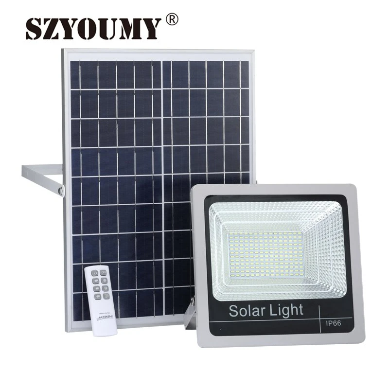 szyoumy foco de luz led solar 50w 80w 120w 180w 220w farola impermeable ip66