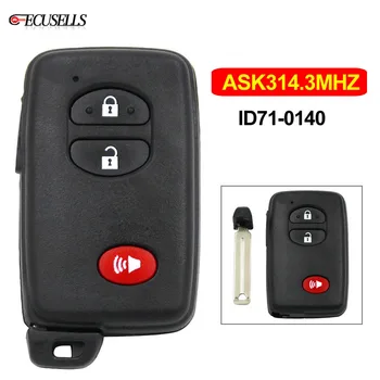 

2+1/3 Button Smart Card US ASK314.3Mhz ID71-0140 with TOY48 Emergency Key Use for Toyota Carmy Reiz Pardoa Aalon 2005-2010