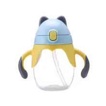 Детская обучающая питьевая чашка 360 градусов бутылка для воды, молока, соломы с ручкой герметичная безопасная обучающая чашка для напитков