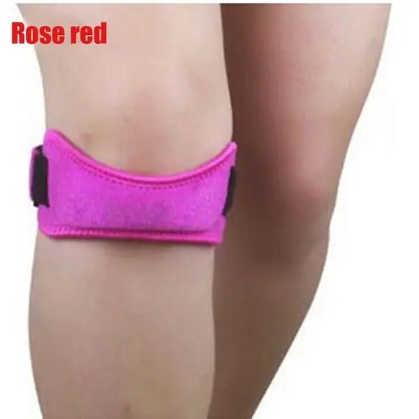 Rose Red Джемперы наколенники для бегунов баскетбольный ремень Поддержка группы обертывание коленной чашечки tendintis Brace - Цвет: Rose Red