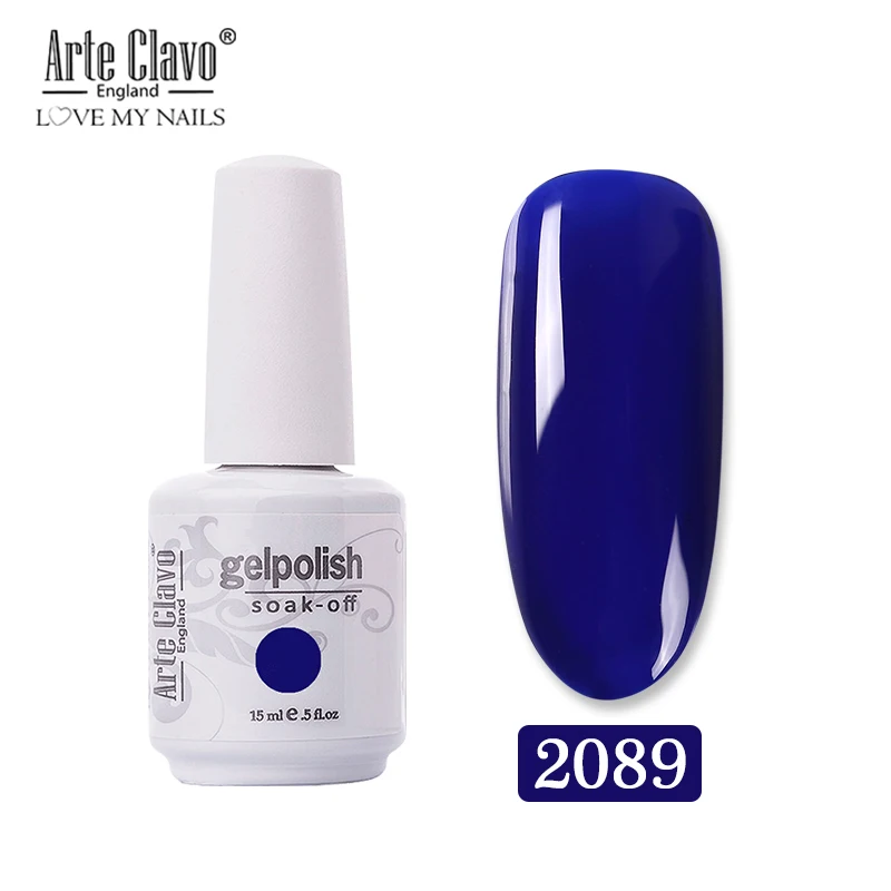 2089 Arte Clavo Гель-лак для ногтей Зеленый Гель-лак Vernis Led Vernis Полупостоянный УФ-гель для ногтей 15 мл замачиваемый базовый верхний слой - Цвет: 2089