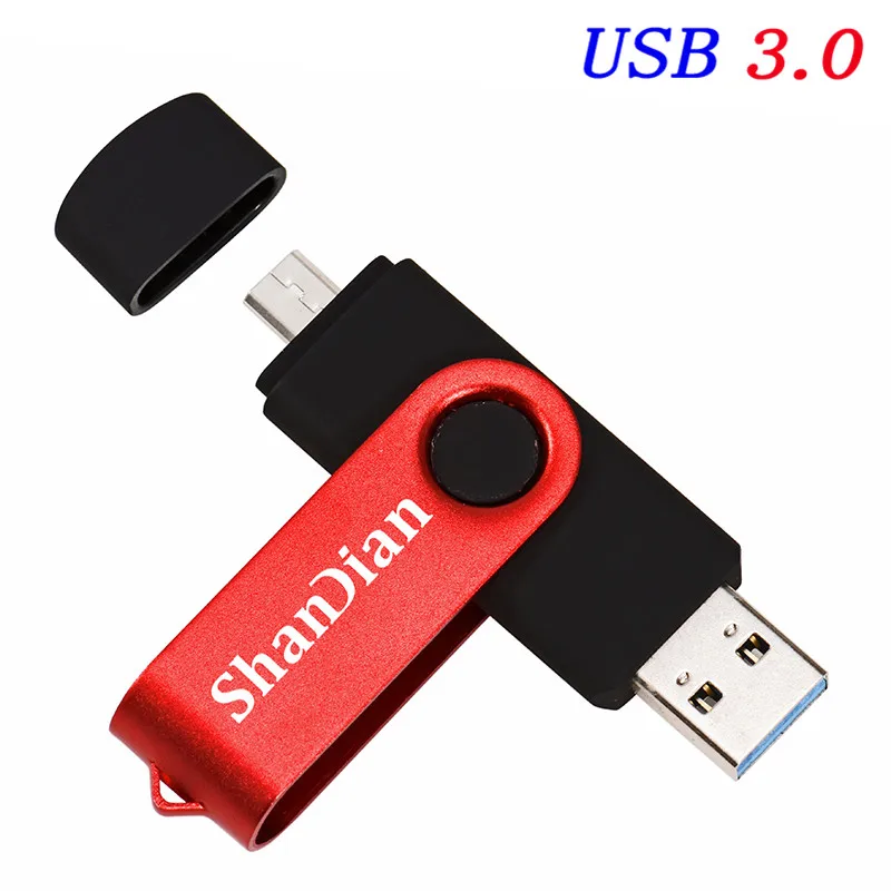 SHANDIAN высокое Скорость USB3.0 флэш-накопитель портативный флэш-накопитель 128 Гб 64 Гб Usb флешки 32 Гб флешка, переносной usb-накопитель для смартфонов на базе Android/ПК - Цвет: C