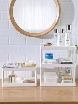 

Cosmetic Desktop Storage Box Makeup Storage Rack Bathroom Display Stand Shelves Kitchen Storage Organizer Shelf