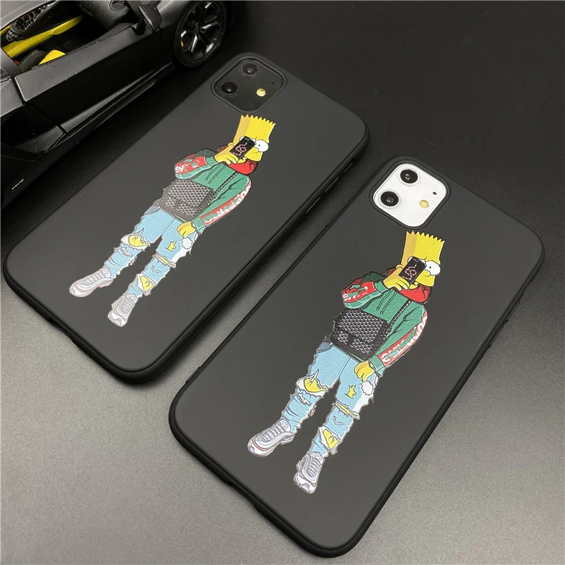

Cartoon Boy Bart Soft For Iphone 11 Pro Max X Xs Max Xr 8 7 6 6s Plus Silicone Phone Cover Fashion Coque Fundas 11 Pro Max Case