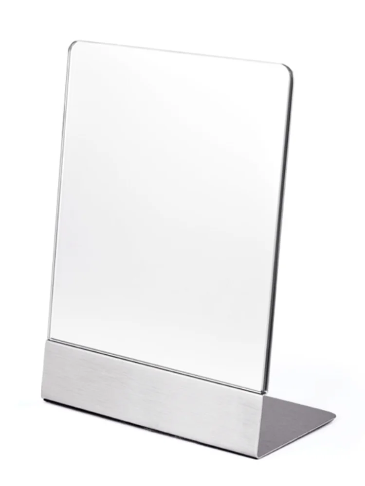 HD Rectangle Tabletop Cosmetic Vanity Mirror with EVA Base, 304 Stainless  Steel Portable Standing Self Portrait Makeup Mirror|Bath Mirrors| -  AliExpress