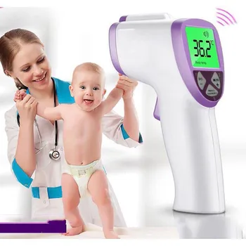 

Digital Non-contact Ir Infrared Thermometer Without Battery Precision Forehead Body Thermometer Digital For Baby Adults In Stock