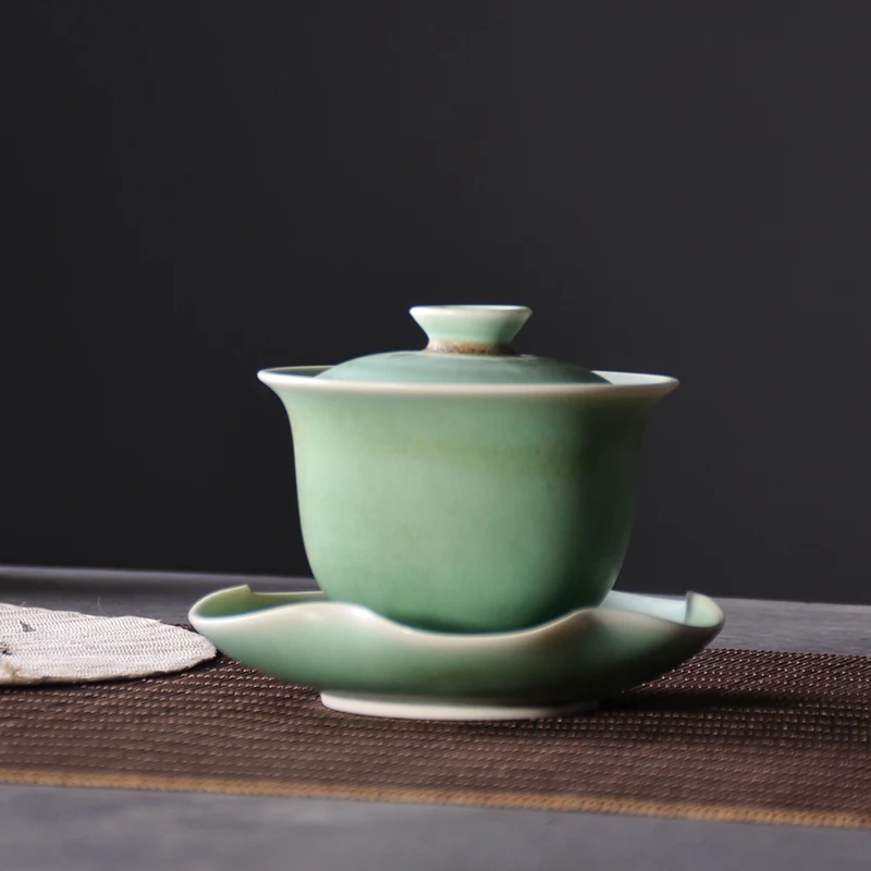 TANGPIN зеленый керамический гайвань чайная чашка из фарфора chawan Китайский кунг-фу чайная посуда для напитков - Цвет: Style B
