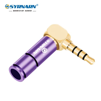 

1pcs 3.5mm 4 pole 90 degree plug stereo headphone plug L-shaped elbow right angle DIY 3.5 repair welding head for 6mm cable
