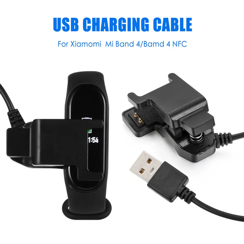 Usb кабель для зарядки разборка-Бесплатный кабель адаптер зарядного устройства для Xiaomi Mi Band 4 NFC зарядное устройство запасные аксессуары