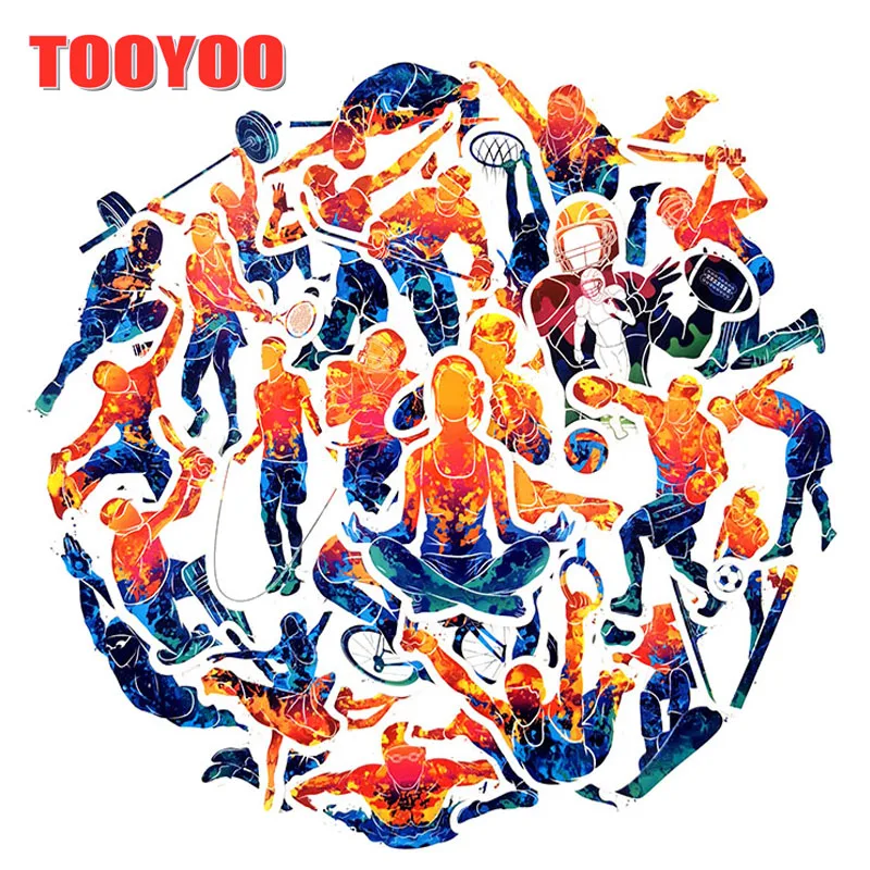 50Pcs/set Cartoon Colorful Sport  Waterproof Graffiti Stickers For Guitar DIY TOY Bicycle Car Snowboard Laptop Luggage