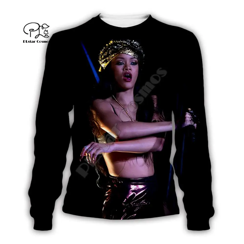 PLstar Cosmos 3DPrint Singer Star Rihanna летняя популярная уличная одежда в стиле Харадзюку