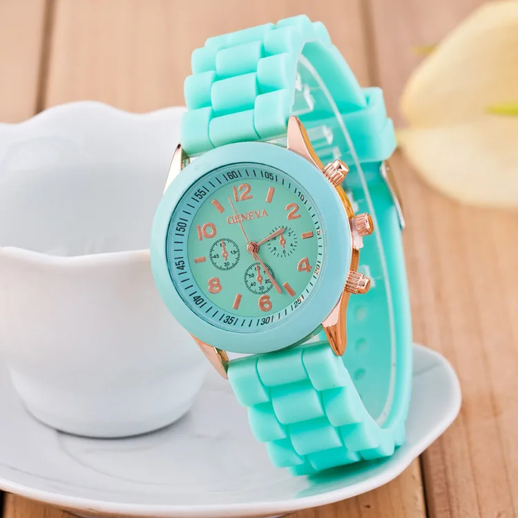 Модный классический силикон Женские Простые Стильные часы наручные часы из кремнекаучука повседневное платье девушка Relogio masculino часы