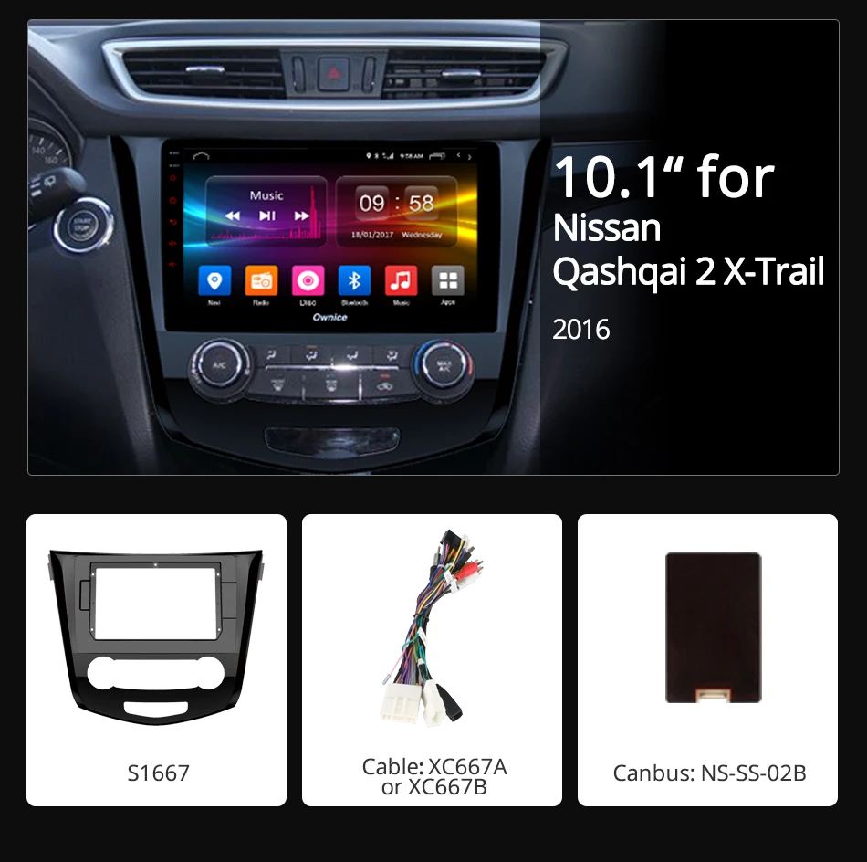 Top Ownice Android 9.0 Octa Core 2 din K3 K5 K6 auto car radio DVD Player for Nissan Qashiqai 2 X-Trail 2016 automagnitol 1