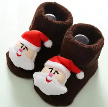 

Newborn Non-slip Floor Xmas Socks Cotton Socks Baby Soft Warm Winter Thick Baby Cute Warm Socks Christmas Wholesale Dropshipping