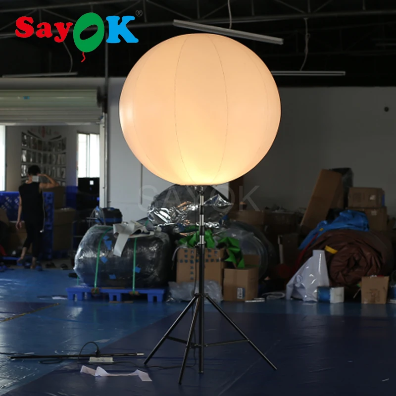 Halogen White Light Горячая надувной стенд Штатив шар с галогенный светильник или RGB светильник для рекламы событий - Цвет: Halogen White Light