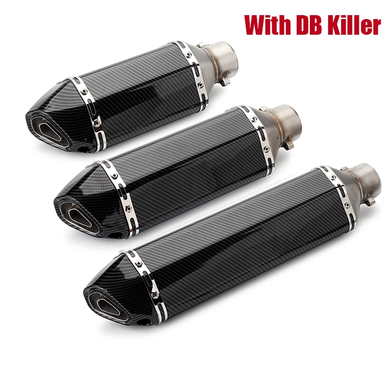 38-51mm Universal Motorcycle Exhaust Pipe Stainless Steel Aluminum Muffler End Tips 310mm 370mm 470mm for Dirt Street Bike ATV