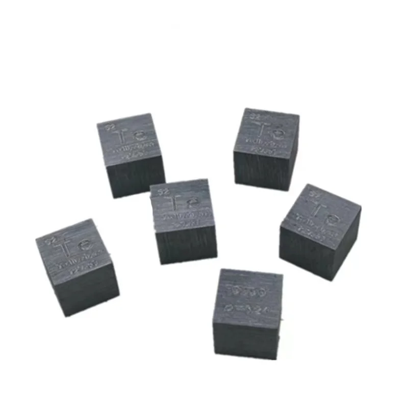 

5 pc Tellurium Te Metal 10mm Density Cube 99.99% Pure For Element Collection Te Science Chemistry