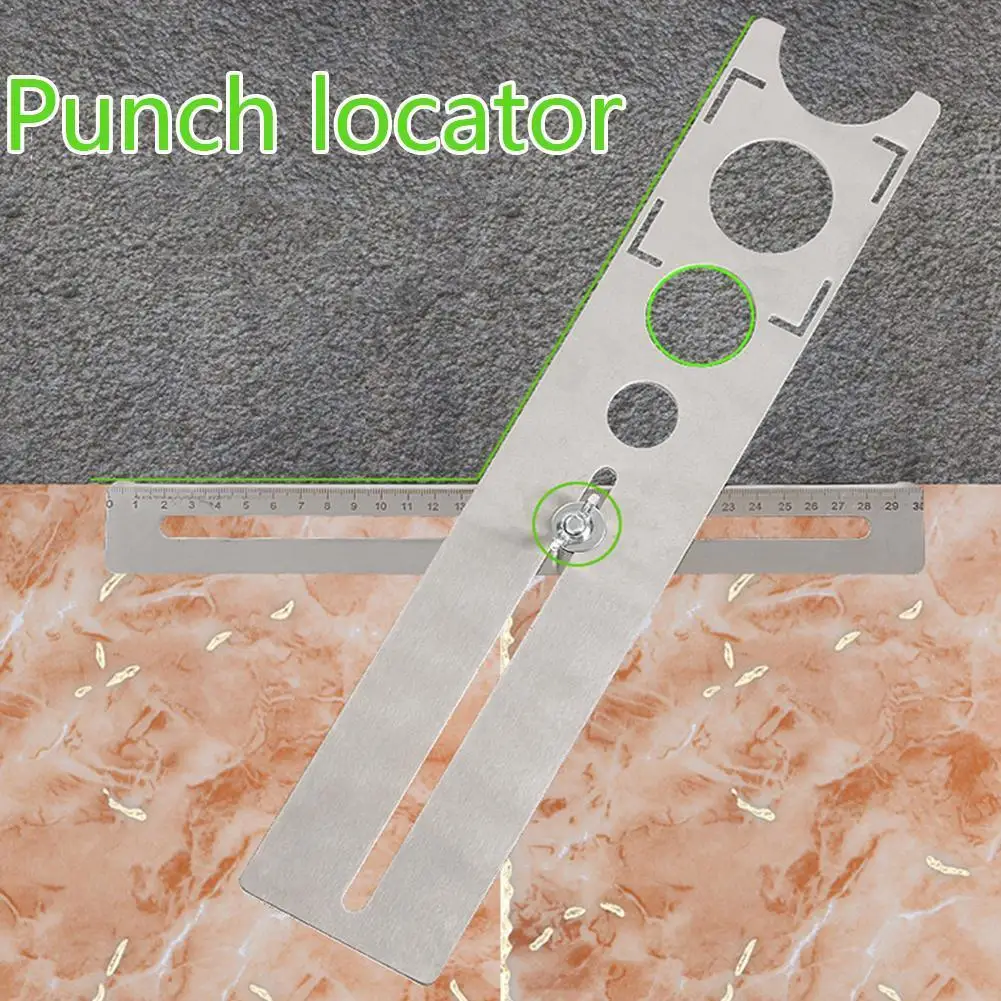 

New Adjustable Tile Locator To Wall Marking Position Ceramic Marble Hole Construction Tool Opener Cutter Drill Tile Ruler U4W7