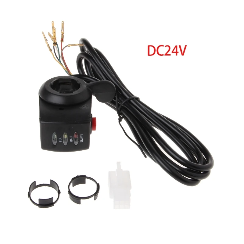 DC24V/36 V/48 V Электронный велосипед, электронный велосипед, ручка для большого пальца дроссельной заслонки, рукоятка газа, закручивающаяся дроссельная заслонка, Электрический скутер, велосипед, рукоятки для большого пальца дроссельной заслонки - Цвет: DC24V