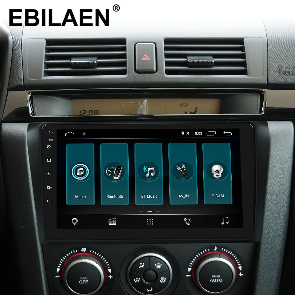 Perfect EBILAEN Car Multimedia Radio Player For Mazda 3 BK  Mazda3 2004-2009  2Din Android 9.0 Navigation Autoradio Tape Recorder GPS 1