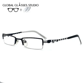 

Women Metal Glasses Frame Eyewear Eyeglasses Reading Myopia Prescription Lens 1.56 Index D9052H