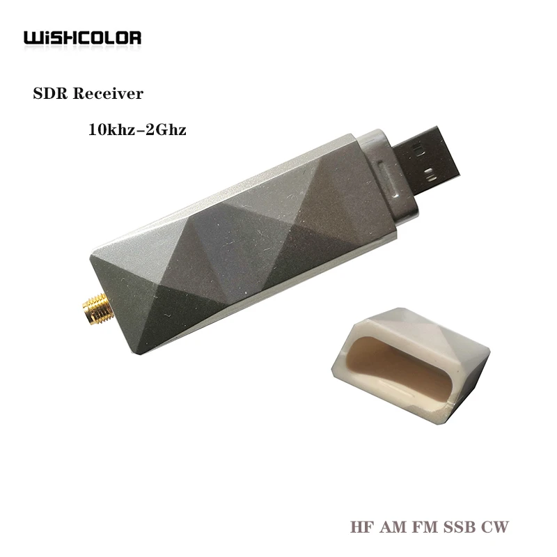 Wishcolor 10 кгц-2 ГГц 12 бит ADC 60 дБ SNR мини SDR приемник в чехле совместимый с RSP1 HF AM FM SSB CW |