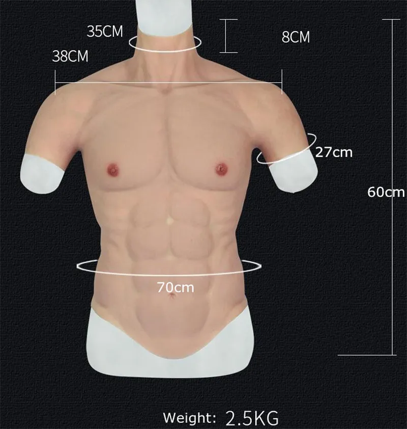 Мускулистый мускул, Мужская силиконовая искусственная грудь, мускулистый мускул, 2500 г, боди для мужчин, формирователь для сильного мужчины