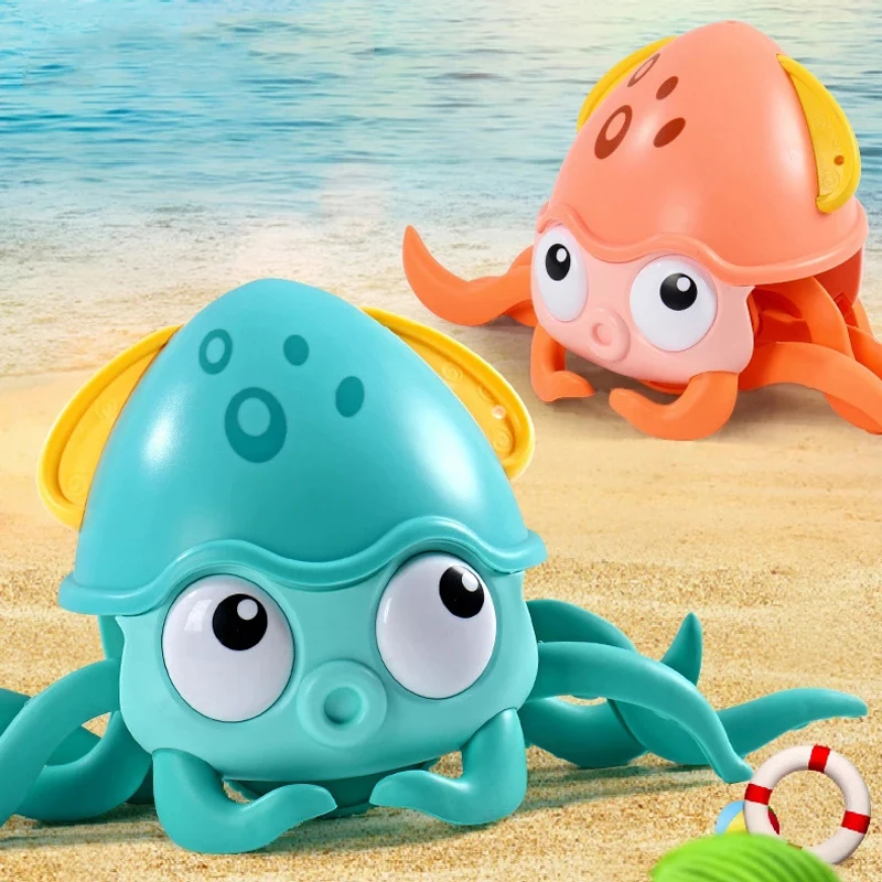 Exquisite Plastic Octopus Animal Clockwork Toy Wind Up Toy For Children Kids 