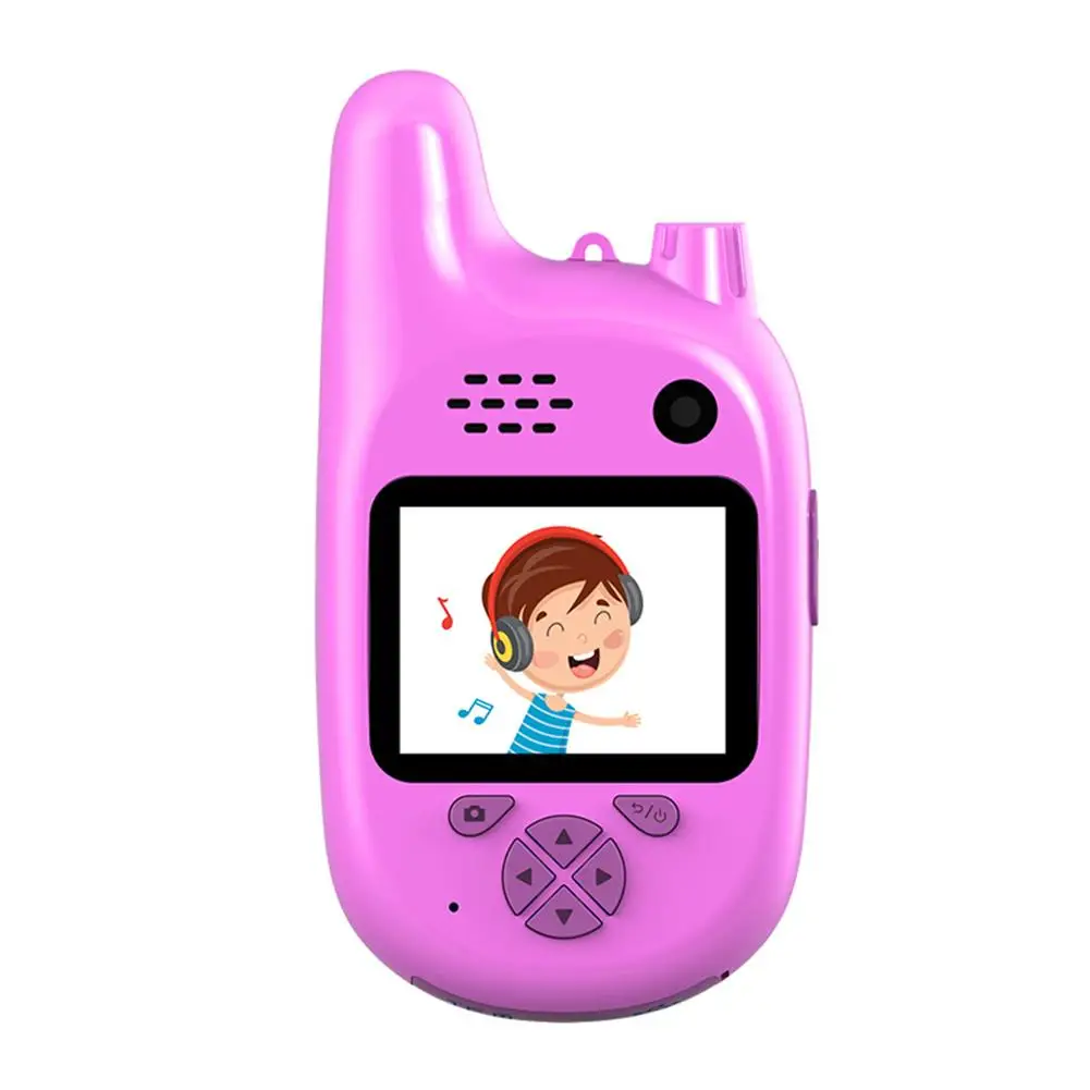Pink Новинка Высокое качество детская мультяшная камера игрушки рация милый внешний вид домофон видео камера игрушки подарки для детей - Цвет: Pink