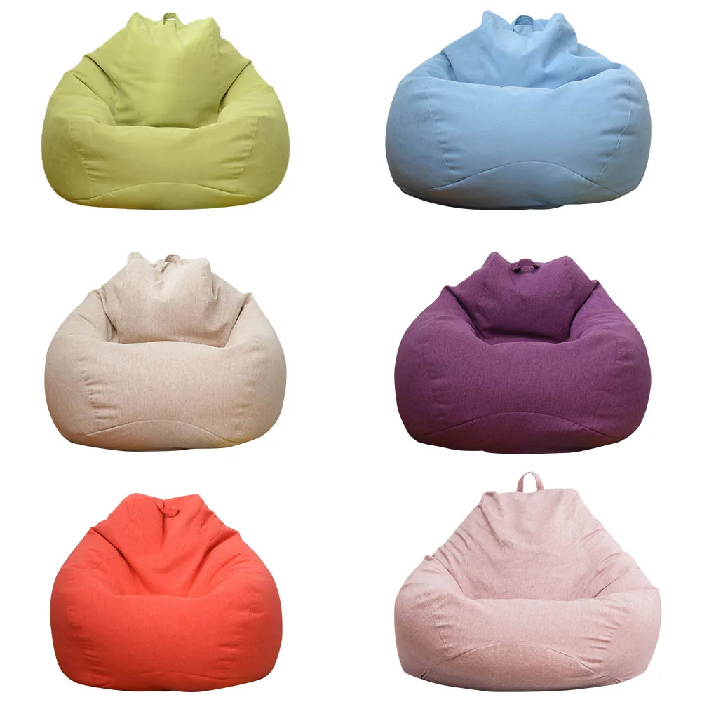 

6 Colors Sofa Bean Bag Removable Bean Bag Sofa Coat Sofa Slipcover Cover for Lazy Sofa Living Room Couch Tatami Chair
