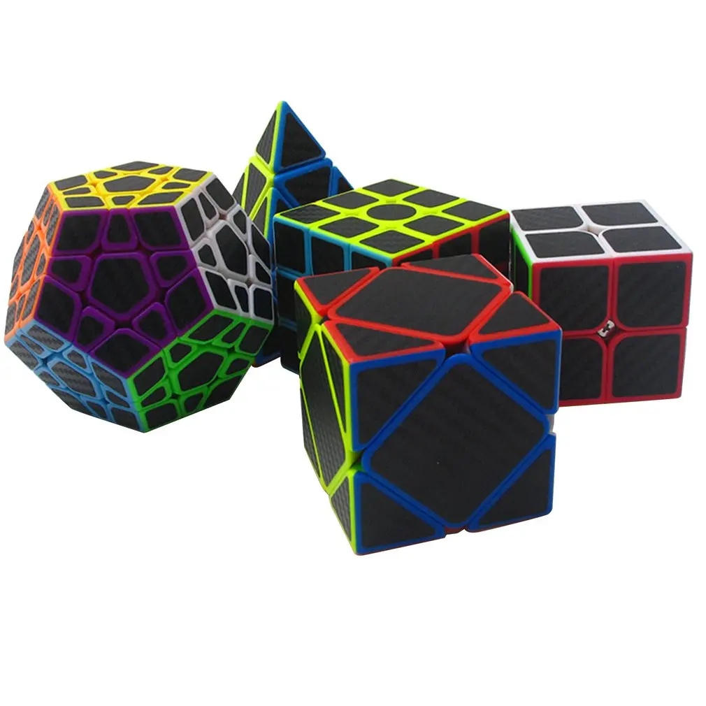 Black Carbon Fiber Series Magic Cube 2Nd Order 3Rd Order Pyramid Magic Cube Combination Children'S Educational Toys