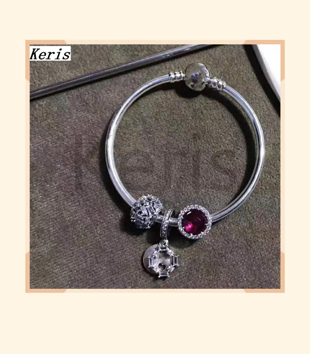 

High Quality Replica 1:1 100%925 Sterling Silver 2019 New Red Cat Eye Isolation Piece String Bracelet Set Free Delivery