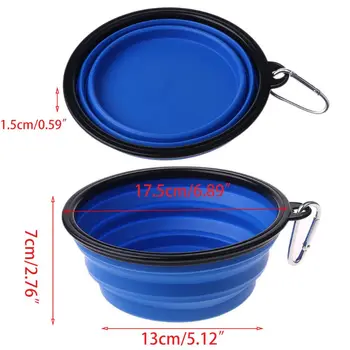 

2-Pack 2-Pack Extra Large Size Collapsible Dog Bowl, Food Grade Silicone BPA Free, Foldable Expandable Cup Dish for Pet Cat Food