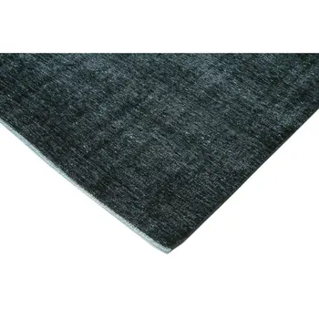 

291x398 Cm Black Handmade Overdyed Large Area Rug-10x13 Ft
