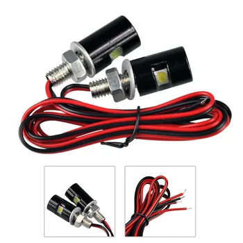 

New Arrival 2pcs White LED License Plate Durable Screw Bolt Light Bulb 12V For Motorcycle ATV UTV Practical To Use