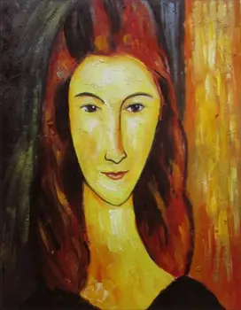 

100%Handmade Modigliani Portrait of Jeanne Repro, Quality Hand Painted Oil Painting