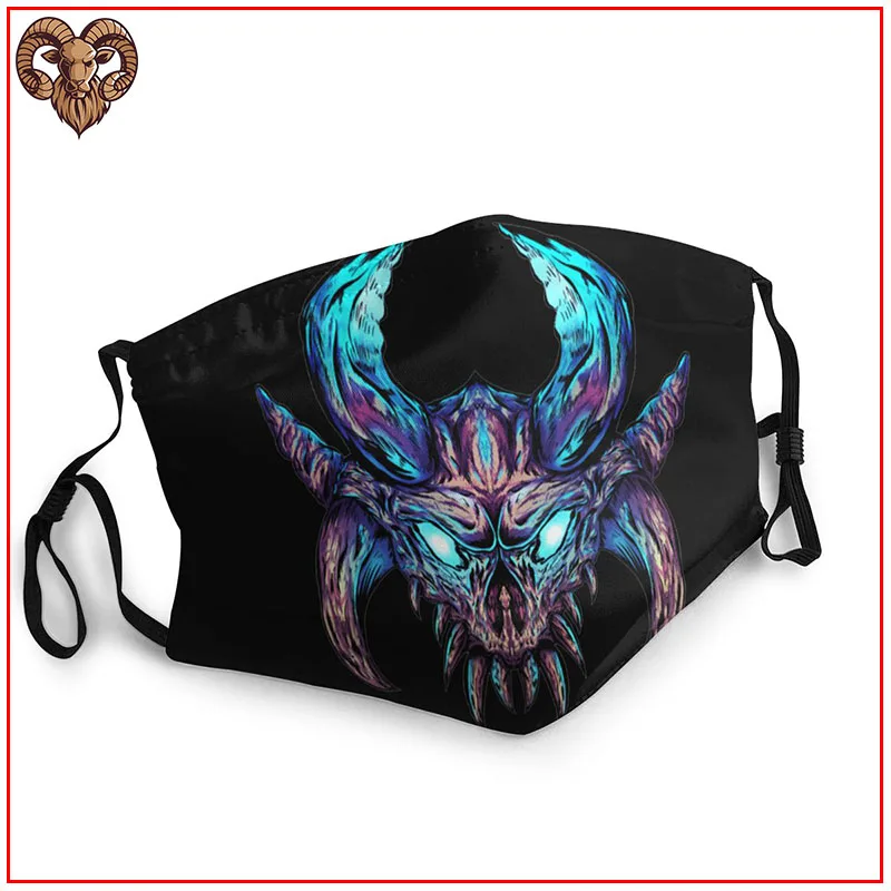 2020 Women Men facemasks masks Demon Skull breathable reusable washable adjustable cotton face shield skin care under eye | Аксессуары