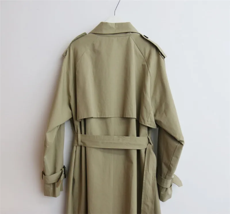 BGTEEVER Office Ladies Double Breasted Trench Coats Women Fashion Belted Long Loose Female Korean Windbreaker Overcoats