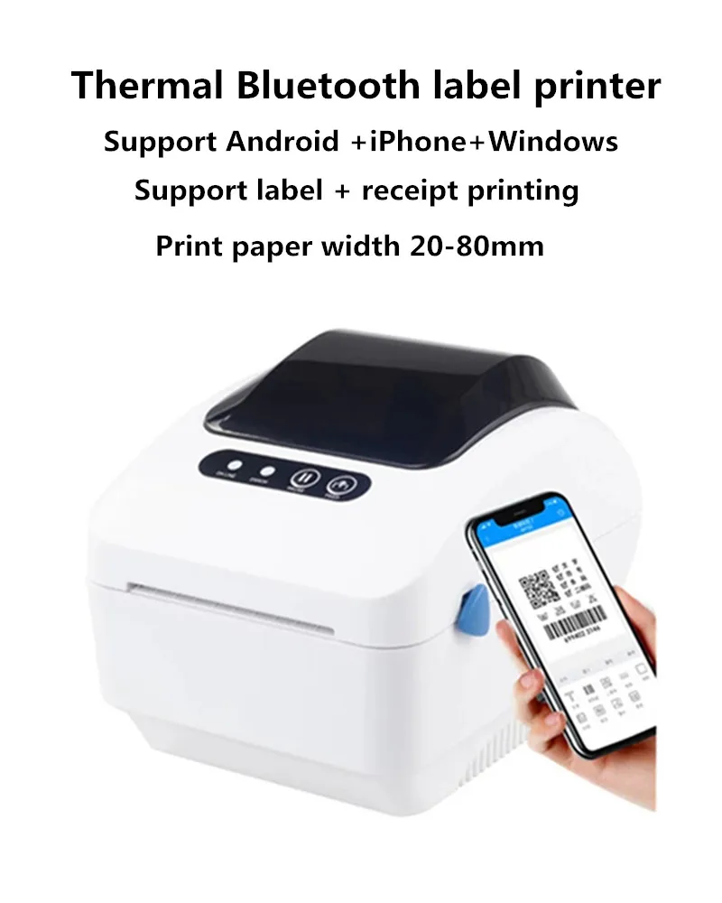 bluetooth usb xprinter 20mm-80mm impressora de etiquetas