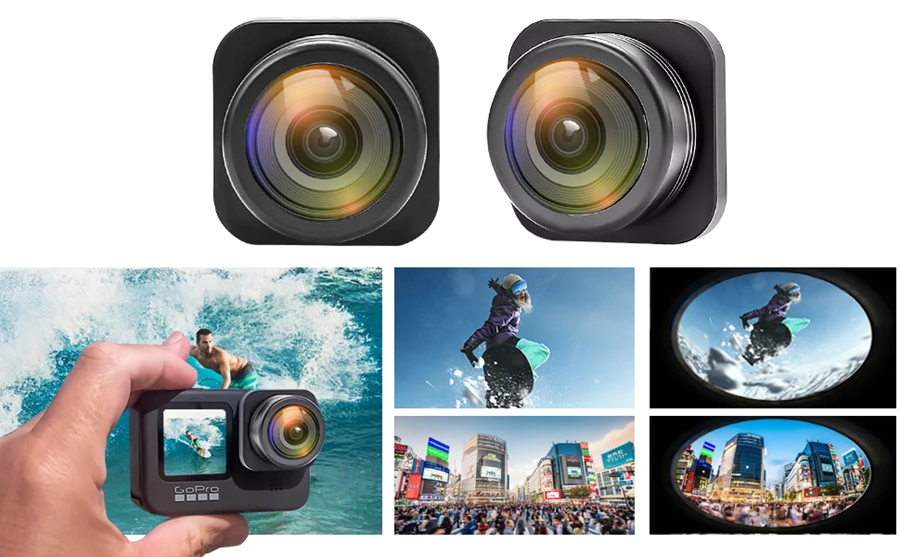 Black EKDJKK Fisheye Lens Filter Photography Multi Coated Portable Sports Camera for Gopro 9 Black EKDJKK Fisheye Lens Filter Photography Multi Coated Portable Sports Camera for Gopro 9