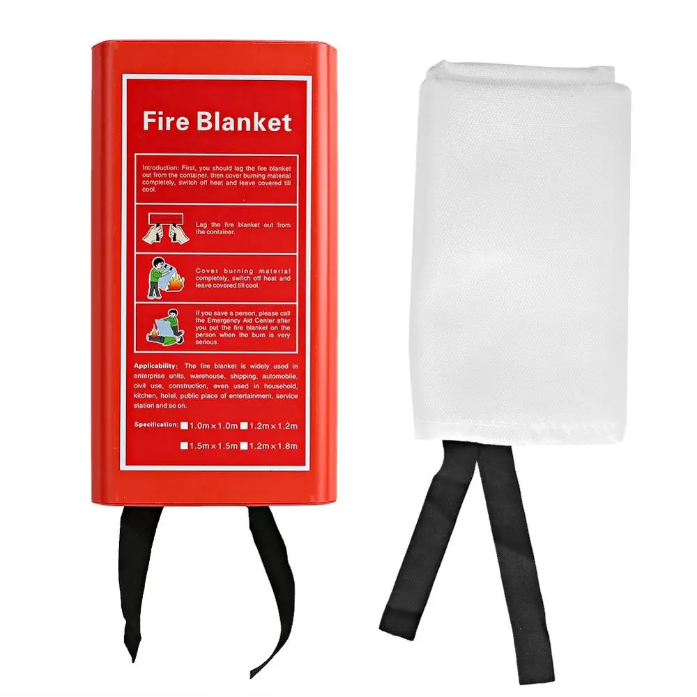 1.8x1.8 Fire Blanket Emergency Flame Retardent Shelter Safety Cover for Kitchen Fireplace | Безопасность и защита