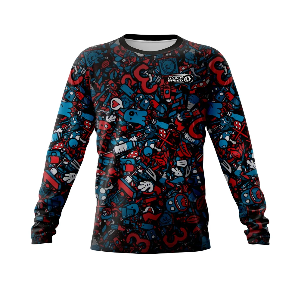 thumbnail image 1 of Maillot de manga larga para hombre, camiseta negra Mpc Speed Motocross, ciclismo todoterreno, Dirt Bike, ATV, MTB, DH Racing, 1 of 5