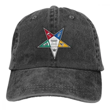 Order-of-the-Eastern-Star OES Casquette черные унисекс Мужские Женские джинсовые бейсболка с ремешком, регулируемая шапка для гольфа, папы