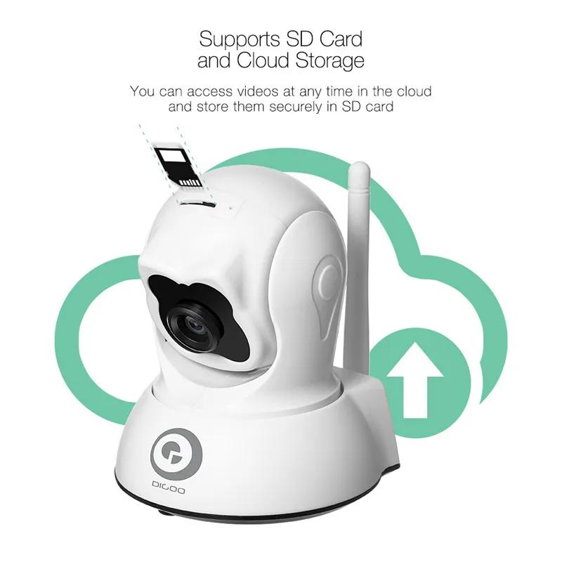 DIGOO DG-BM01 720P PTZ домашняя ip-камера безопасности двухсторонняя аудио беспроводная камера сеть ночного видения CCTV WiFi камера детский монитор