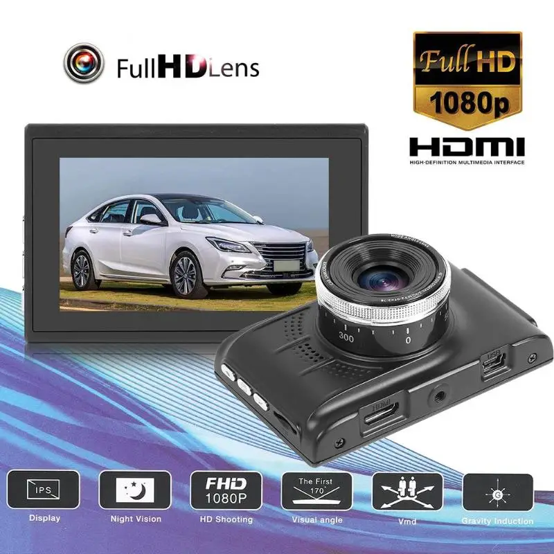 SE003 FHD 1080P Видеорегистраторы для автомобилей Камера цинковый сплав 3 дюймов ips Экран G-sensor видеорегистратор ночного видения Видео Регистраторы черный