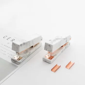 

2019 Wholesale Durable Pocket Marble Texture Desktop Manual Paper Stapler for 24/6 Needle Type Home School Office Supplies