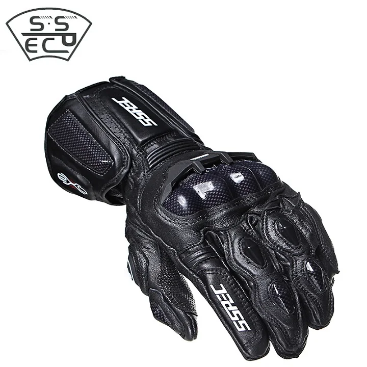 Moto rcycle перчатки кожаные мужские s полный палец guantes moto Зимние перчатки для катания moto rcross Велоспорт мужские wo мужчины ATV moto bike перчатки - Цвет: bLack