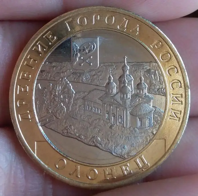 27 мм Олонец русский, настоящая коморативная монета, оригинальная коллекция