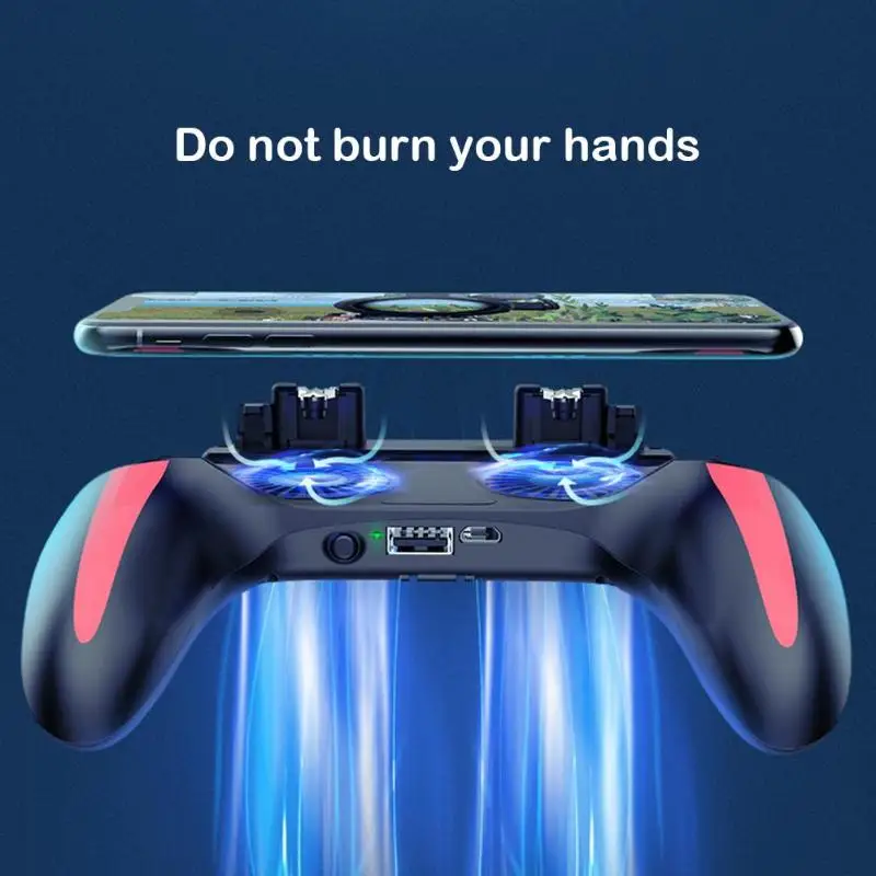  H10 Game Controller Gamepad Joystick ABS Heat Dissipation By Double Fans for PUBG Phone Game with 5