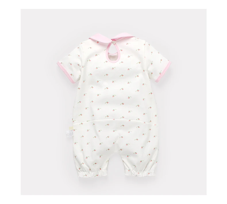 Dinstry Baby с короткими рукавами детские летние chlothes новорожденных роза принцесса комбинезон